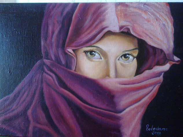 mujer con velo Oil Canvas Figure Painting