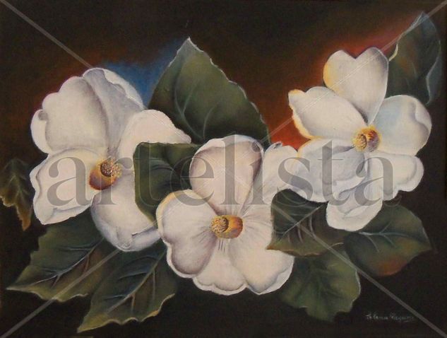 CAMELIAS Acrylic Canvas Floral Painting