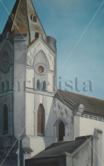 Iglesia de Mohías (Coaña) Oil Canvas Landscaping