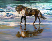 Caballo en playa