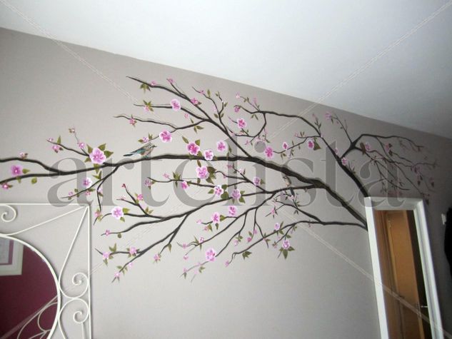 Mural arbol Acrylic Others Floral Painting