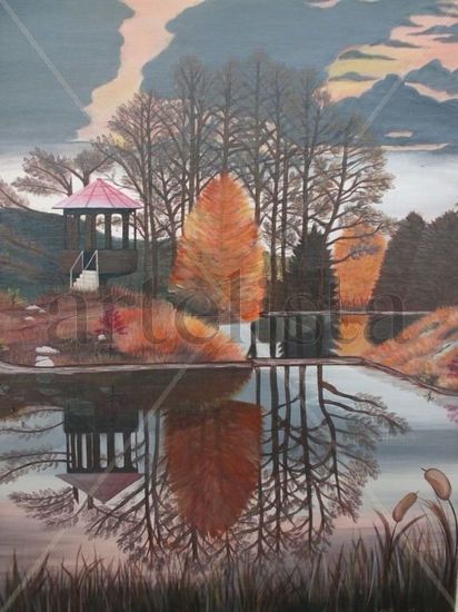 Autumn's Peek Acrylic Canvas Landscaping