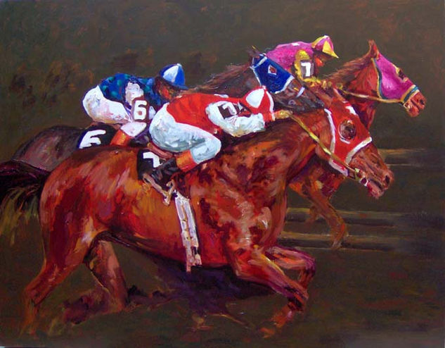 LOS TRES PRIMEROS Oil Canvas Sports