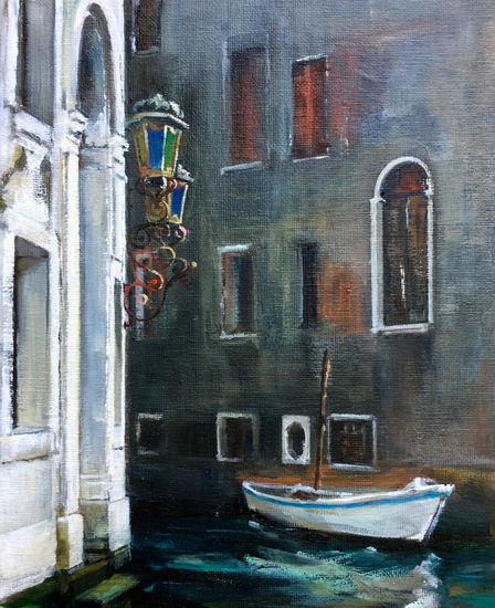 Gran Canal II, Amapola Herrera Oil Canvas Landscaping