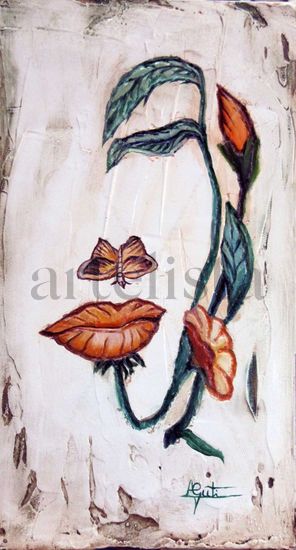 Rostro de mujer Media Mixta Tabla Figura
