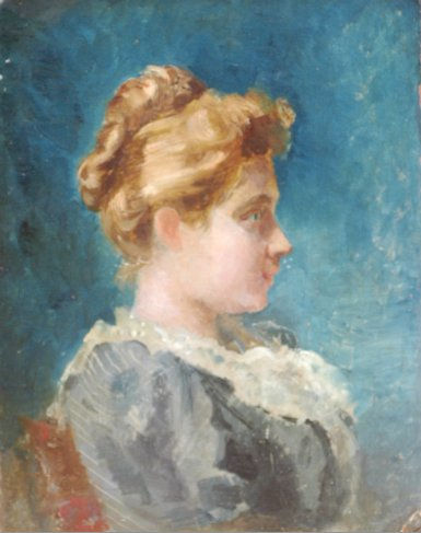 Charles Durand - Retrato de perfil Oil Panel Portrait