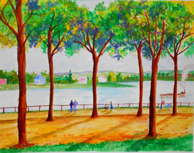 Ribera del Río Watercolour Card Landscaping