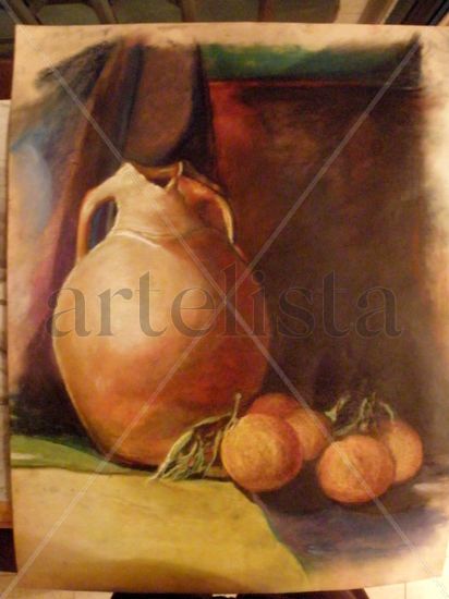 NARANJAS Pastel Paper Still Life Paintings