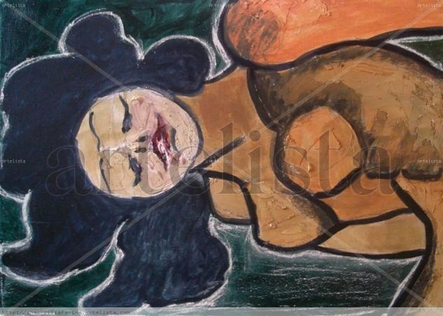 "PedAzoS dE MujeR" Media Mixta Lienzo Figura