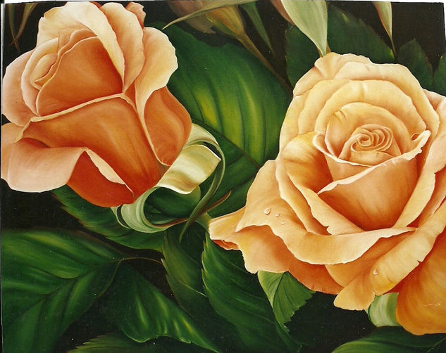 ROSAS Oil Canvas Floral Painting