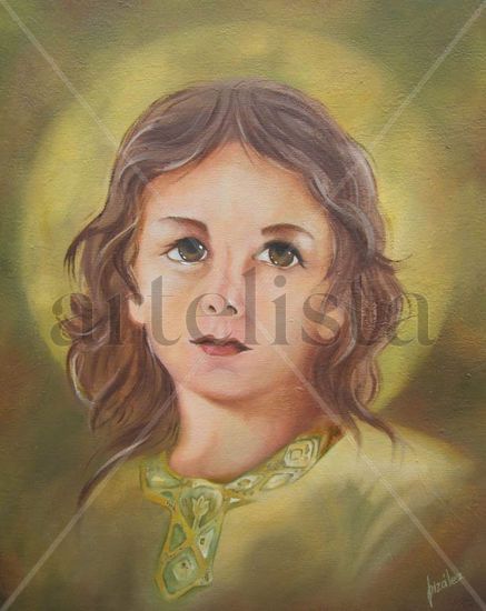 Niño Jesús Oil Canvas Figure Painting