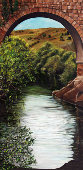 Rio Manzanares Oil Canvas Landscaping