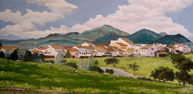 El Madroño (Sevilla) Óleo Lienzo Paisaje