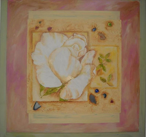 ROSA Oil Panel Floral Painting