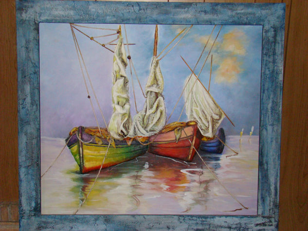 VELEROS Oil Canvas Marine Painting