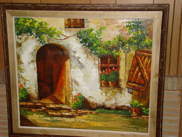 PATIO DE GUATEMALA Oil Canvas Landscaping