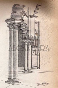 Detalle de patio árabe