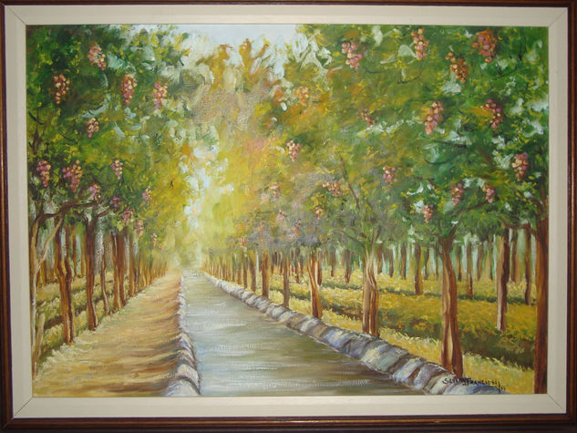 A LA SOBMRA DE LA PARRA Oil Canvas Landscaping