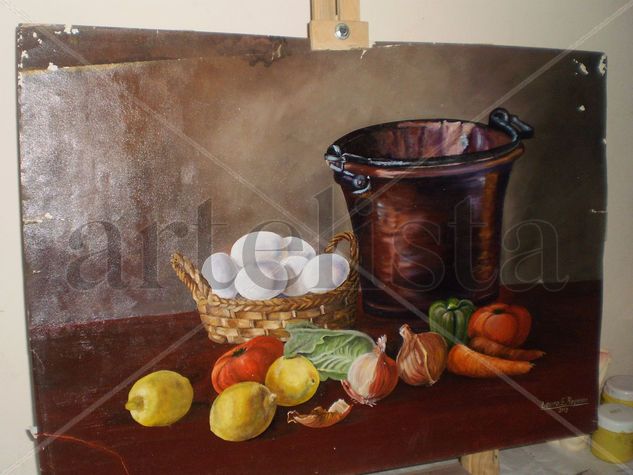 MI COCINA Oil Paper Still Life Paintings