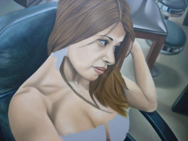 retrato de ninive Oil Canvas Portrait