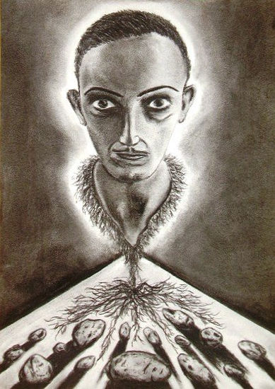 Prematuro Dalí Con Tuberculos Charcoal