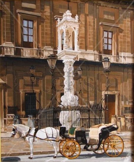 Carruaje. (Sevilla) Oil Panel Others