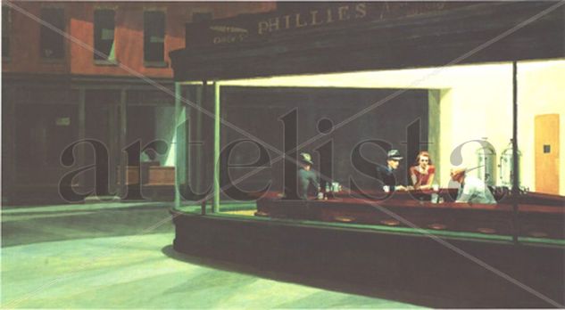 Noctámbulos (Nighthawks) Óleo Lienzo Paisaje