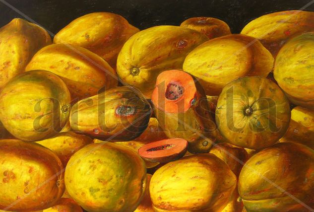 Papayas Oil Canvas Still Life Paintings