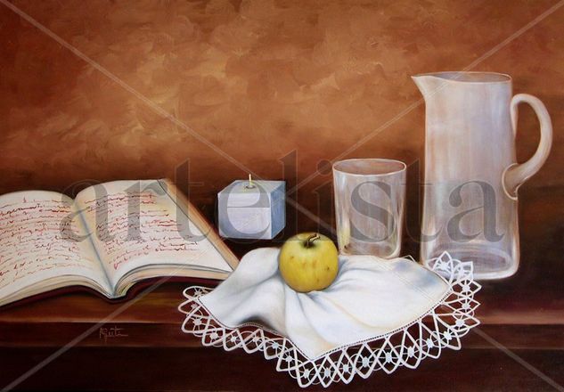 La manzana Oil Canvas Still Life Paintings