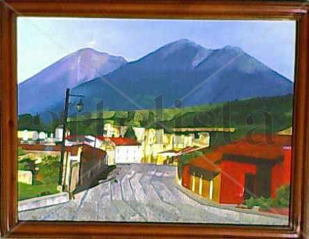 Portal de la Antigua Guatemala Oil Canvas Landscaping