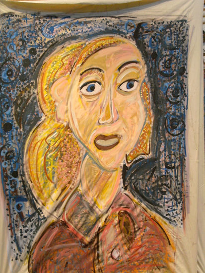 Evita Oil Canvas Portrait