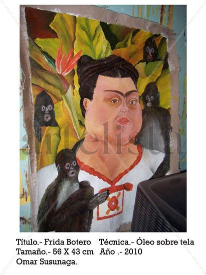 Frida Botero Oil Canvas Portrait