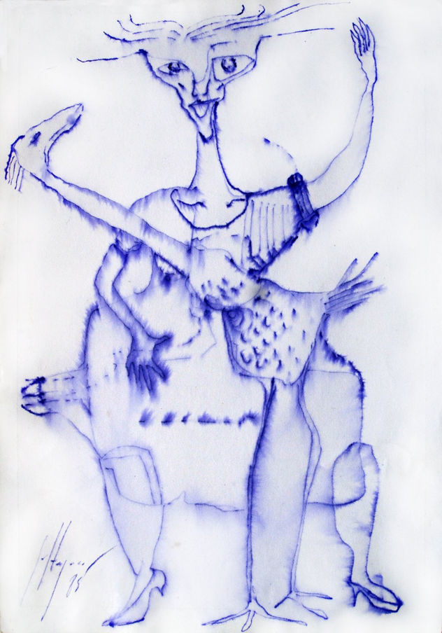 Mujer sentada con ave, (Seated Woman with Bird)