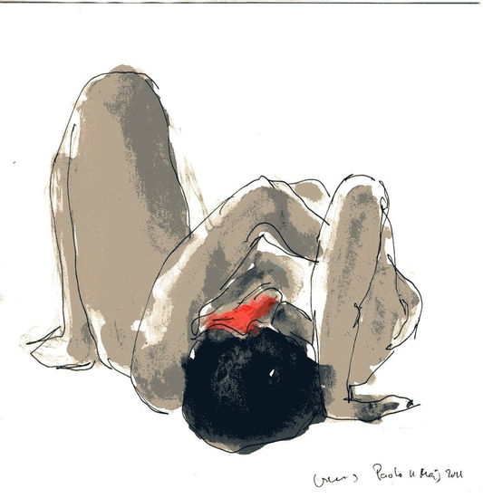 Paolo 005 Acuarela Papel Desnudos