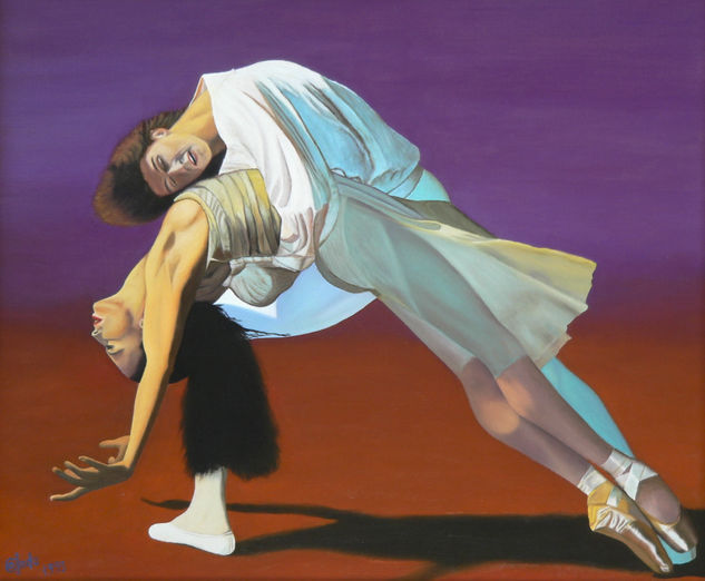 Pareja de bailarines Oil Canvas Figure Painting