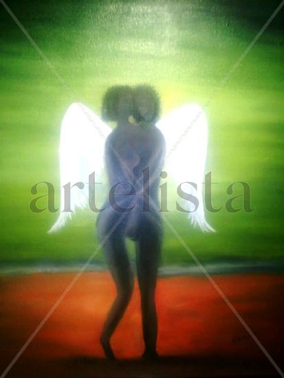 encontre a un angel Oil Canvas Landscaping