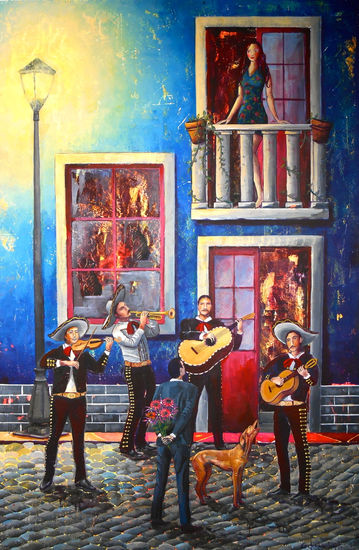 Serenata Acrylic Panel Figure Painting