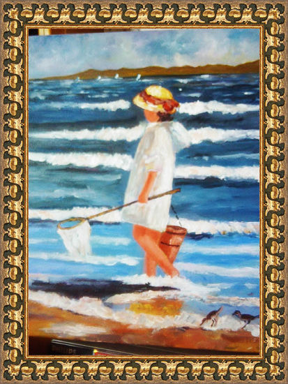 La Playa Acrylic Canvas Marine Painting