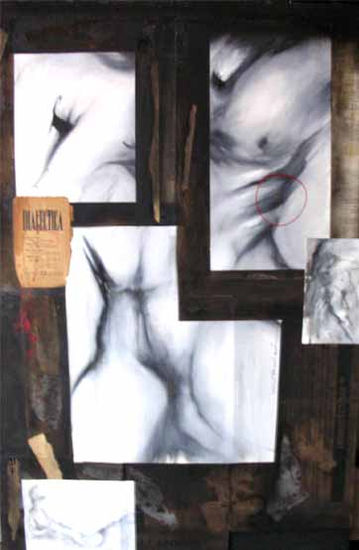 Delirios de instantes sin clausura Mixed media Canvas Nude Paintings