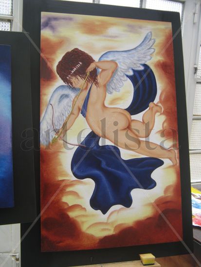 CUPIDO I Oil Canvas Nude Paintings