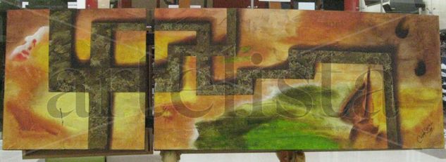 LABERINTO Mixed media Panel Landscaping