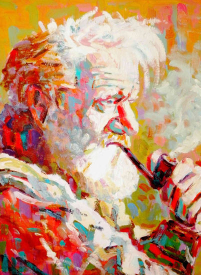 les fumeurs II Oil Canvas Portrait