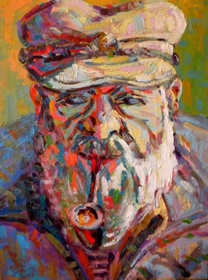 les fumeurs I Oil Canvas Portrait