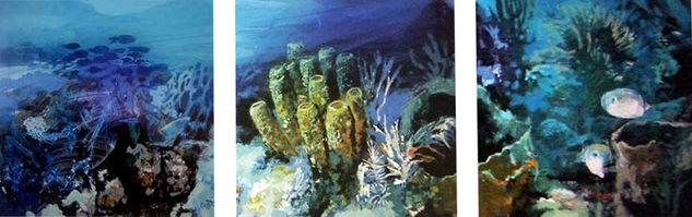 Esponjas Acrylic Canvas Marine Painting