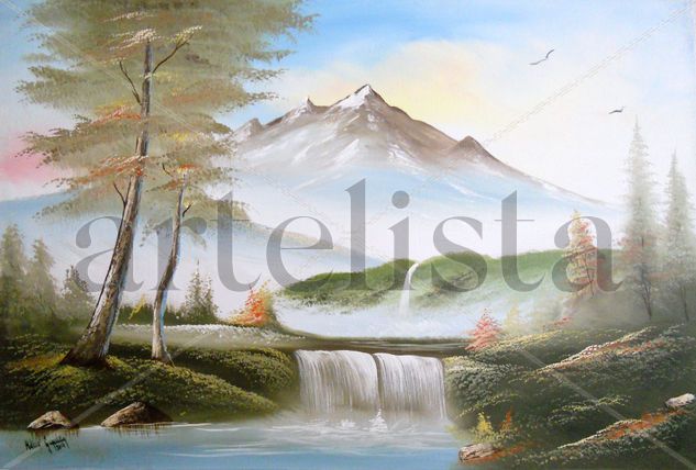 cascadas Oil Canvas Landscaping