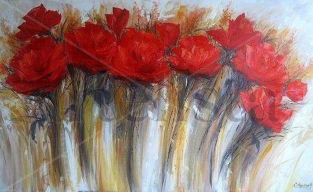 "Promesas" Oil Canvas Floral Painting