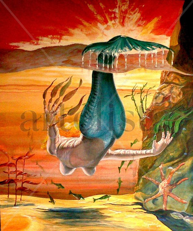 La pincoya juega con sargazos en sus dedos