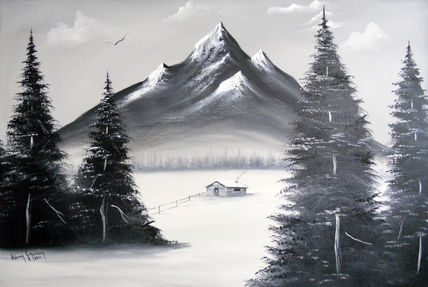 Nevado blanco y negro