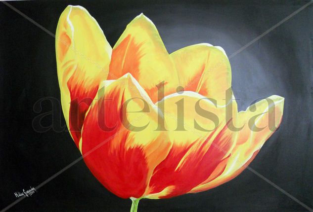 tulipan Oil Canvas Floral Painting