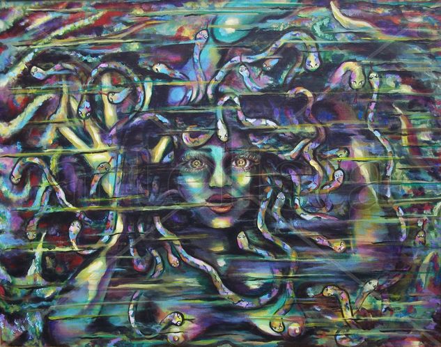 Medusa en el mangle Acrylic Textile Others